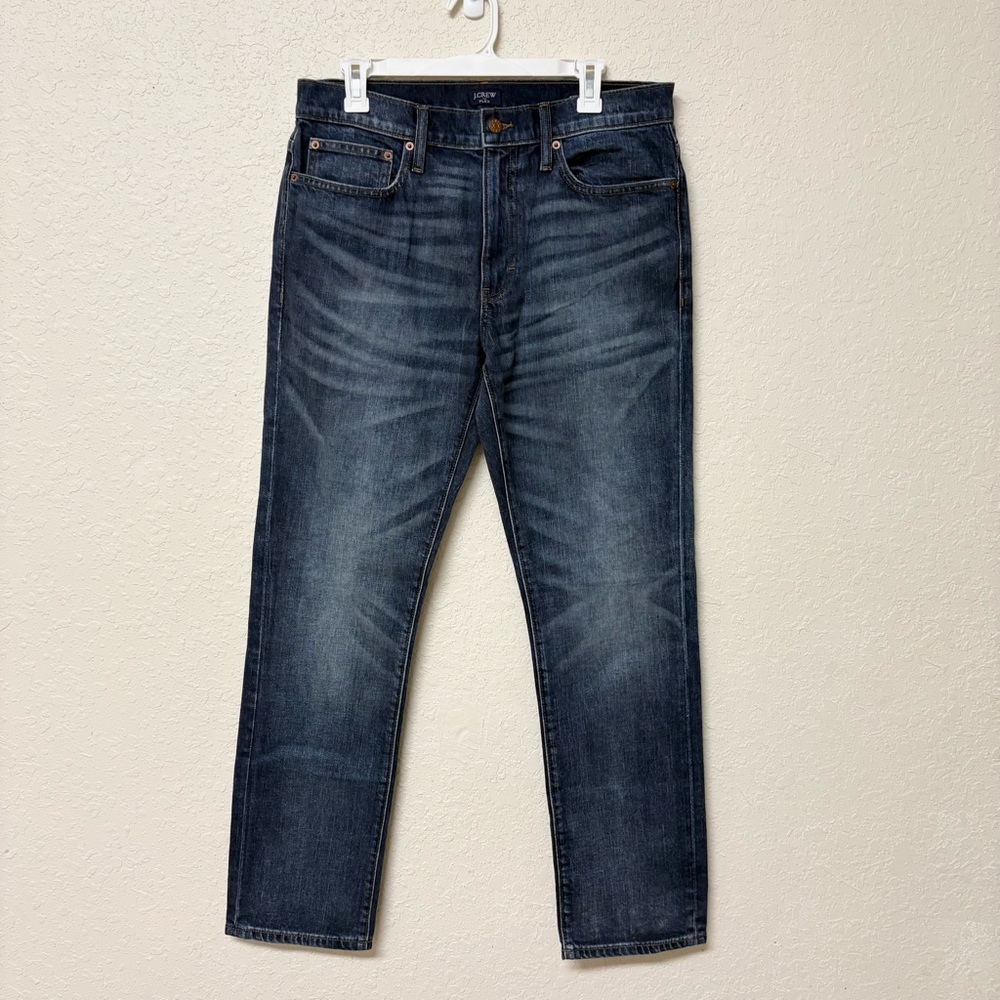 J Crew Jeans Mens Size 33x32 Flex Straight Medium Wash Cotton Blend